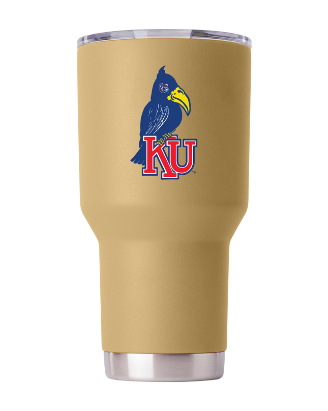 Kansas College Vault 30oz Gold Tumbler