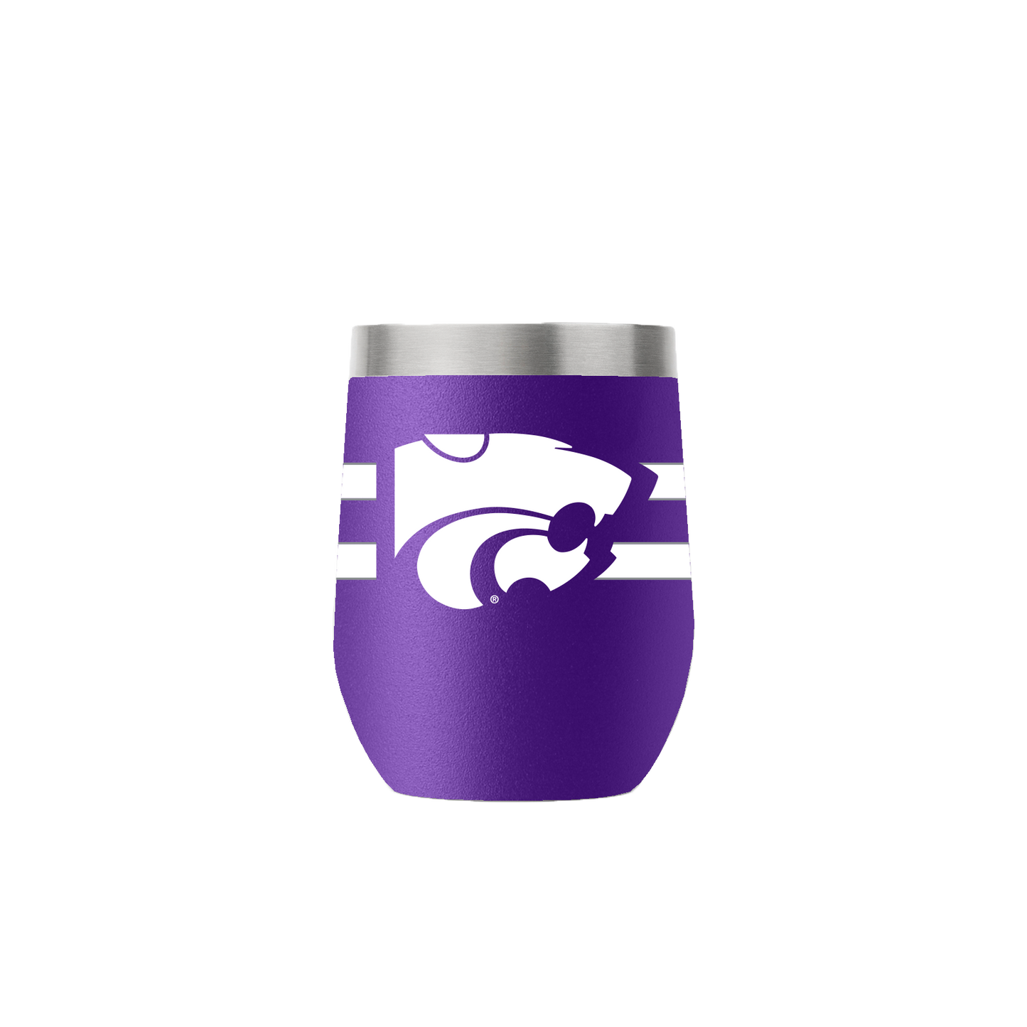 Kansas State 12oz Stemless Purple Tumbler