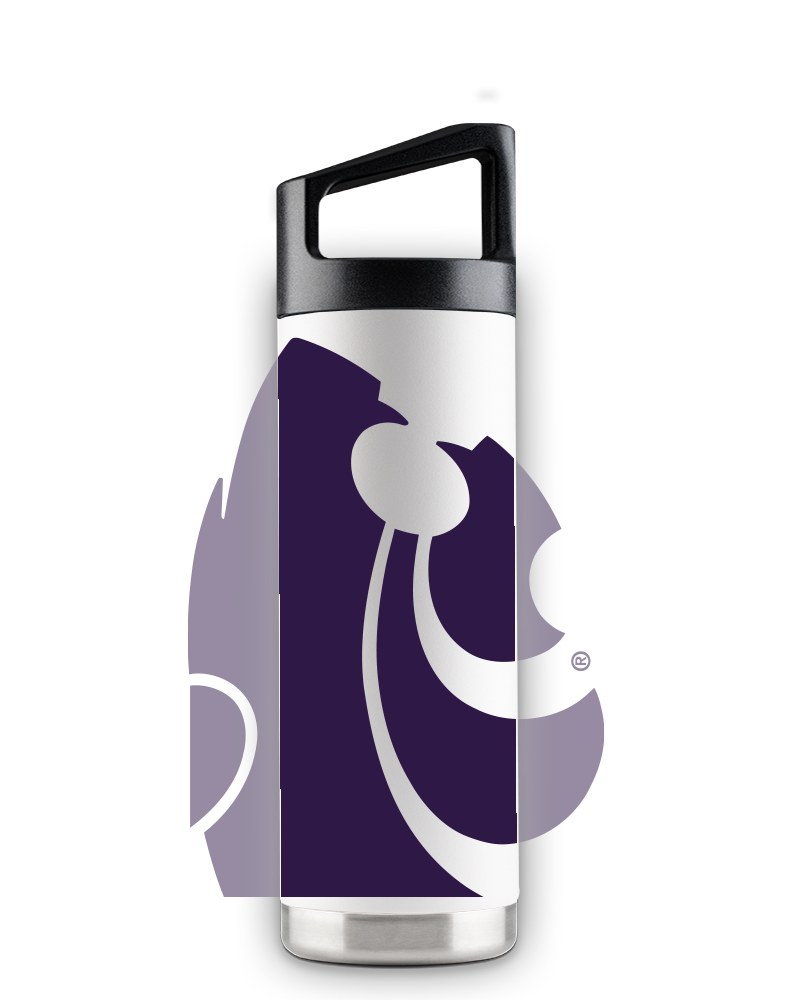 Kansas State 16oz White Youth Bottle