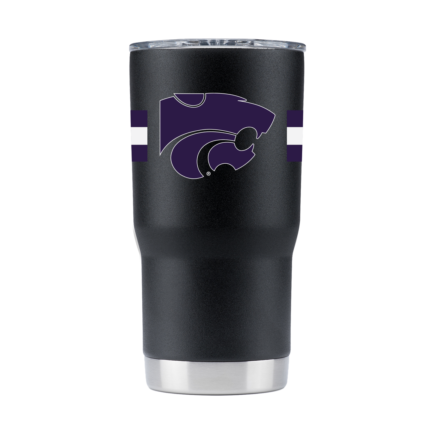 Kansas State 20oz Black Stripe Tumbler
