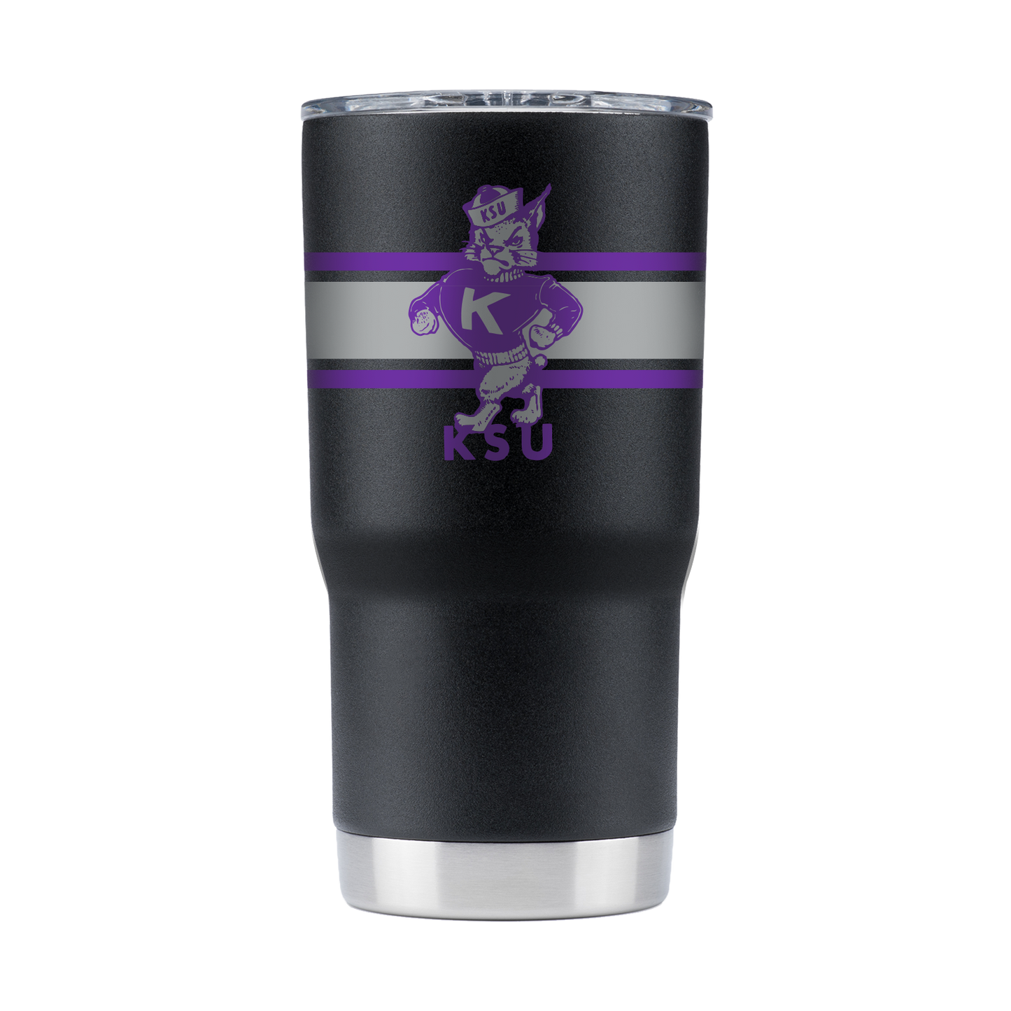 Kansas State College Vault 20oz Black Tumbler