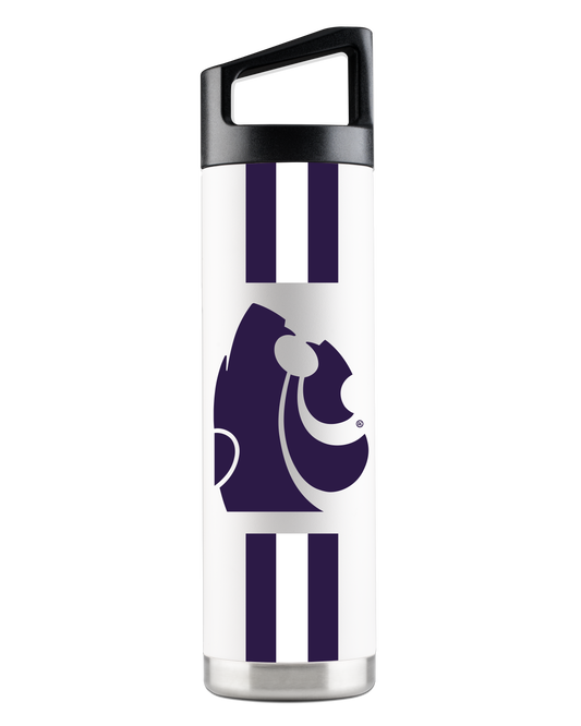 Kansas State 22oz White Bottle