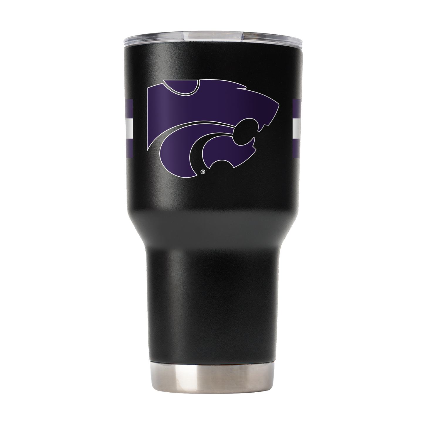 Kansas State 30oz Black Stripe Tumbler