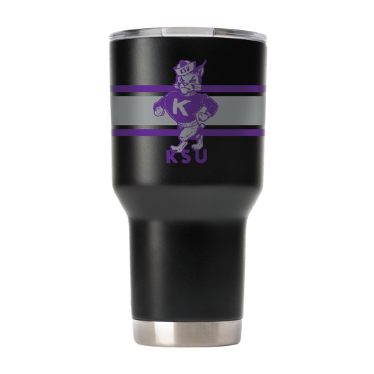 Kansas State College Vault 30oz Black Tumbler