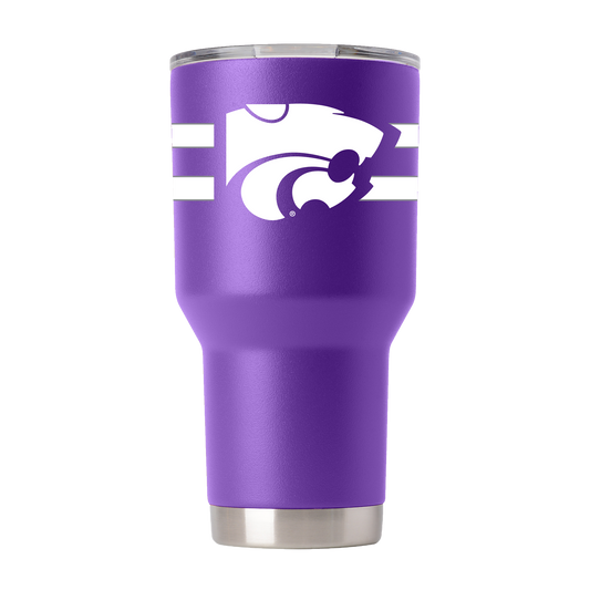 Kansas State 30oz Purple Stripe Tumbler