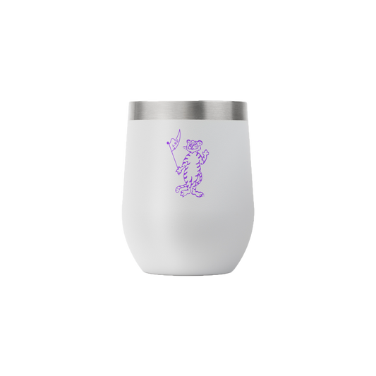 LSU College Vault 12oz Stemless Light Gray Tumbler