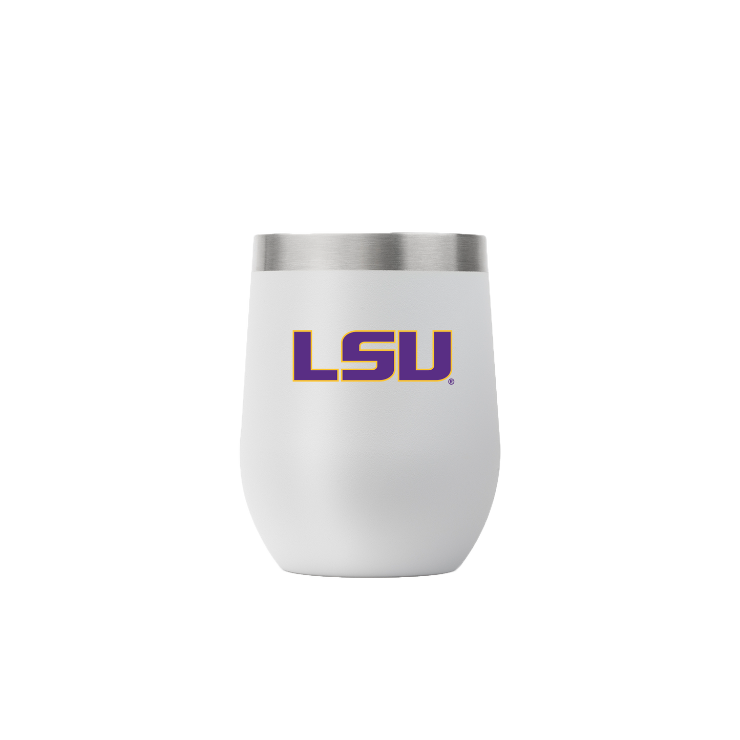 LSU 12oz Stemless Light Gray Tumbler