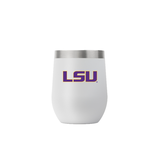 LSU 12oz Stemless Light Gray Tumbler