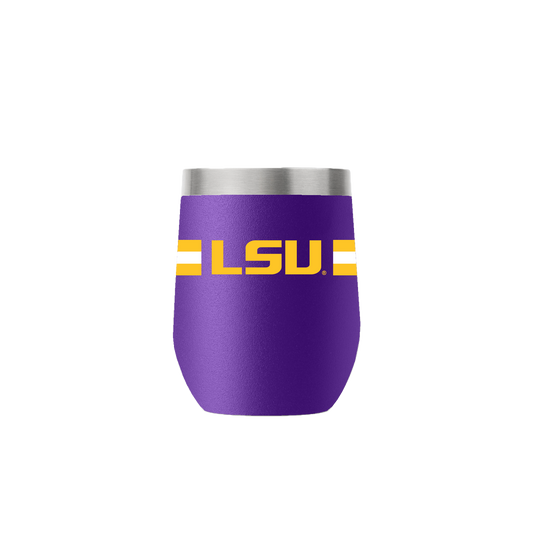 LSU 12oz Stemless Light Gray Tumbler
