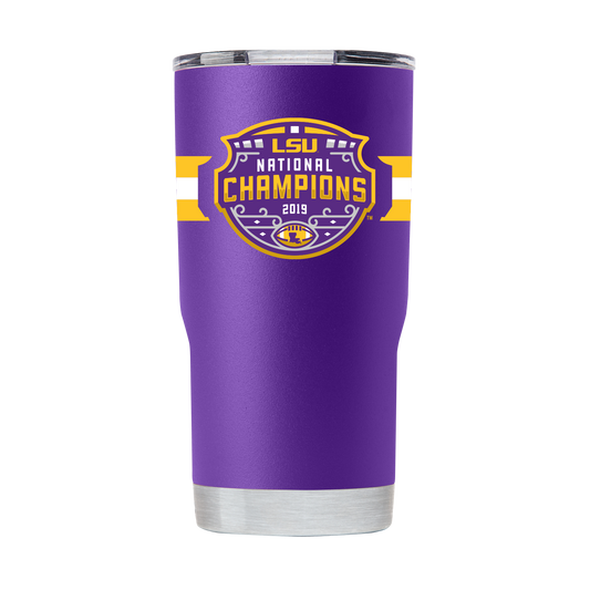 LSU 20oz Purple NationalChamps Stainless Steel Tumbler