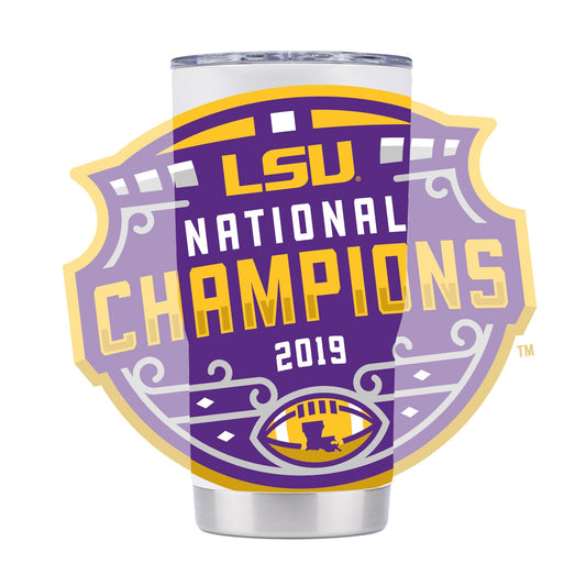 LSU 20oz National Champs White Tumbler