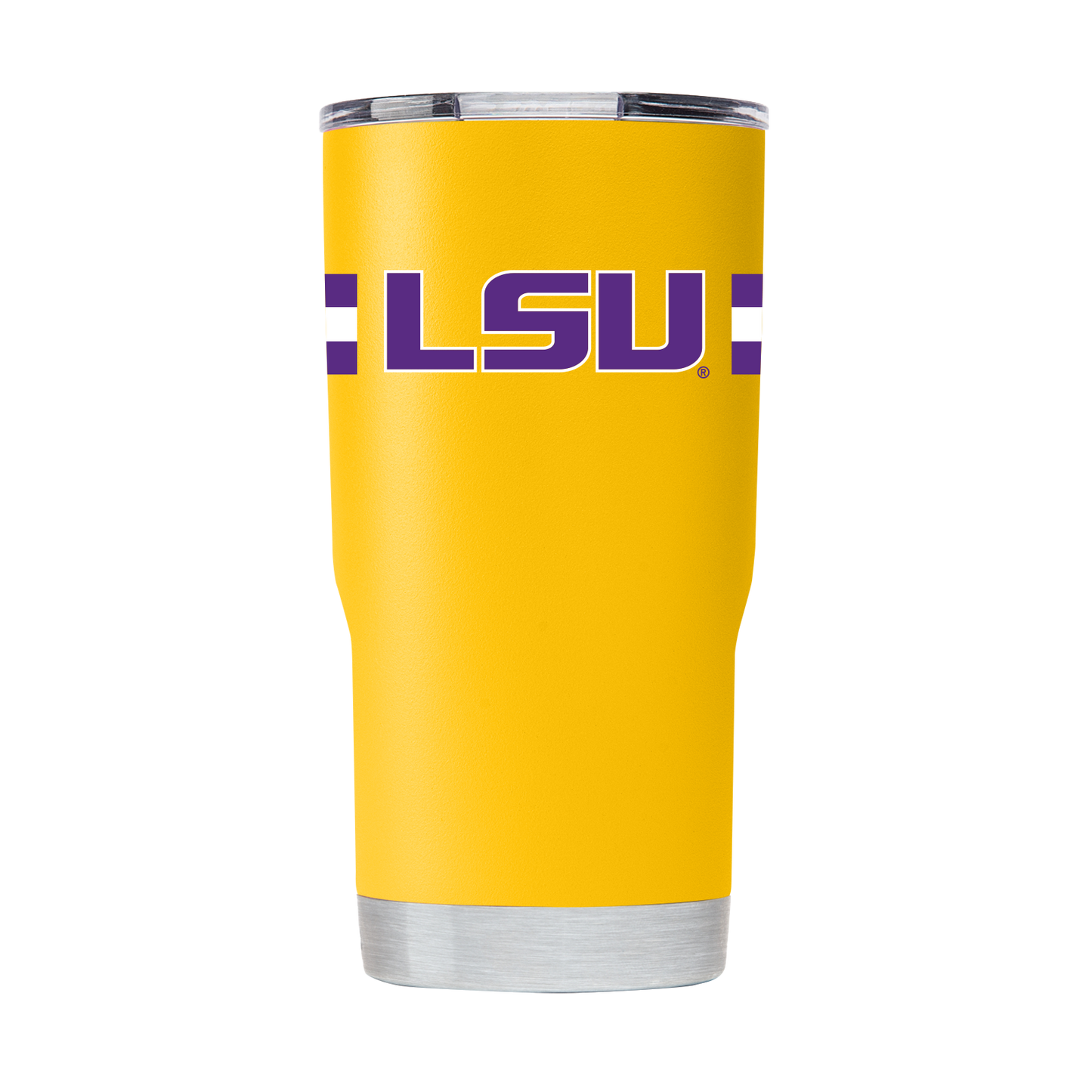 LSU 20oz Yellow Tumbler w- Stripes