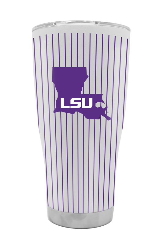 LSU 30oz "Tigers" Baseball Pinstripe Tumbler