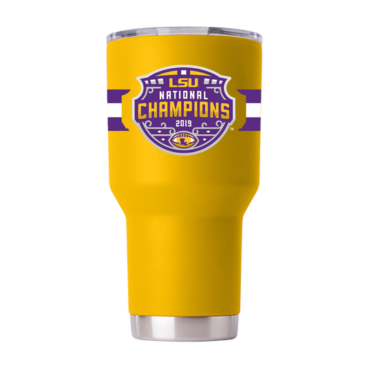 LSU 30oz Yellow National Champs Stainless Steel Tumbler