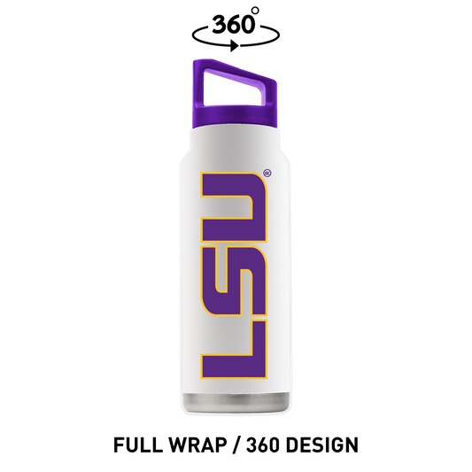LSU 40oz White Bottle