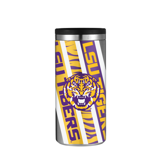 LSU-Stainless Steel Skinny Can Koozie