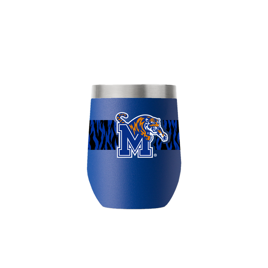 Memphis 12oz Stemless Blue Tumbler