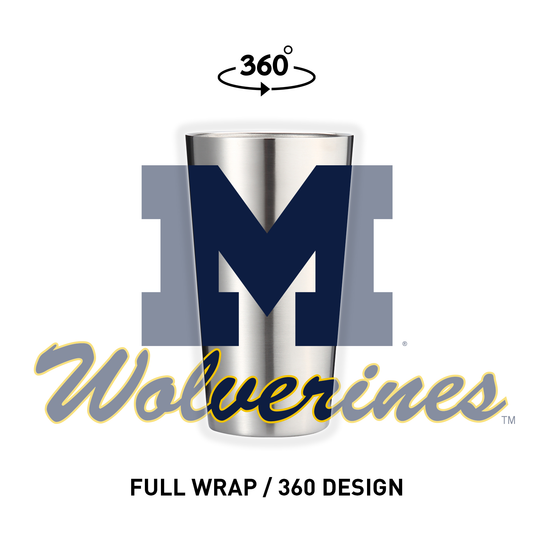 Michigan 16oz Stainless Pint