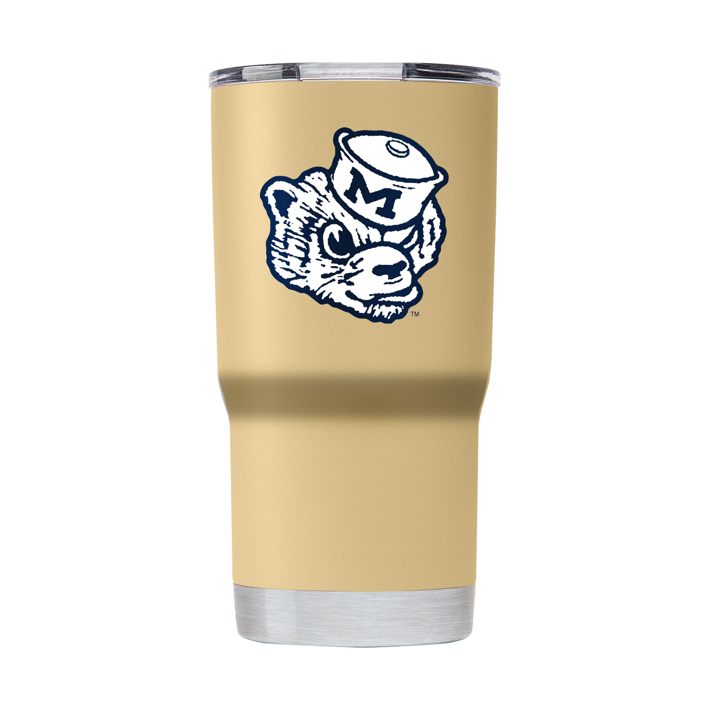 Michigan College Vault 20oz Gold Tumbler