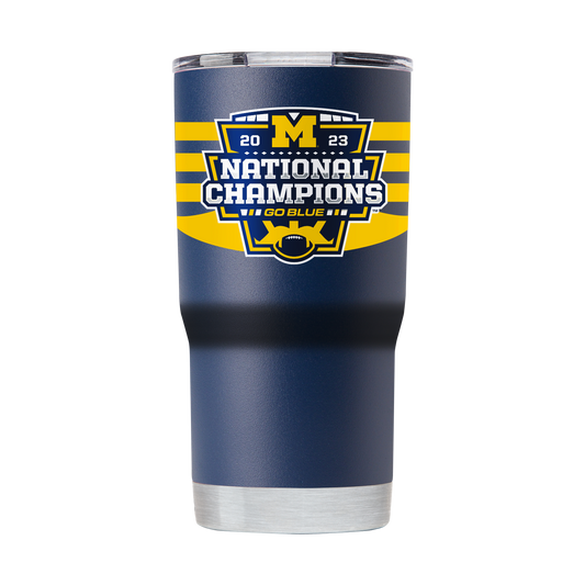 Michigan 20oz Navy Tumbler 2023 National Champs