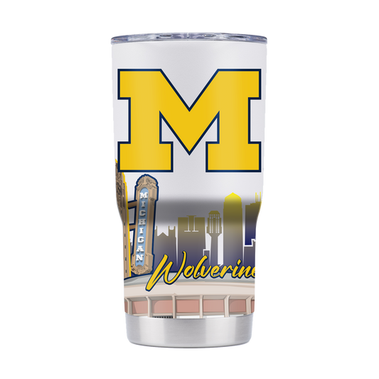 Michigan 20oz Campus Icons Tumbler