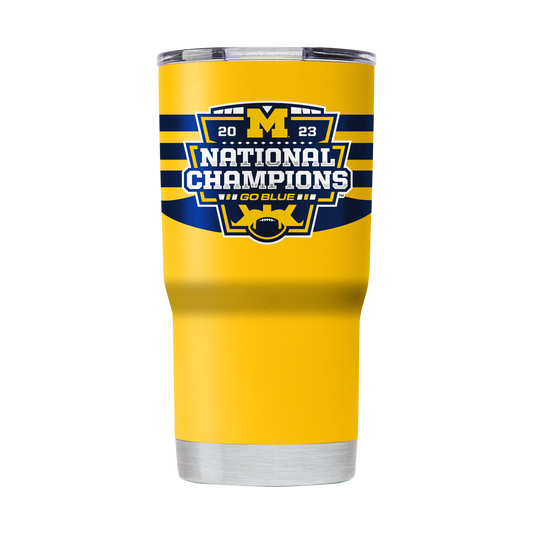 Michigan 20oz Yellow Tumbler 2023 National Champs