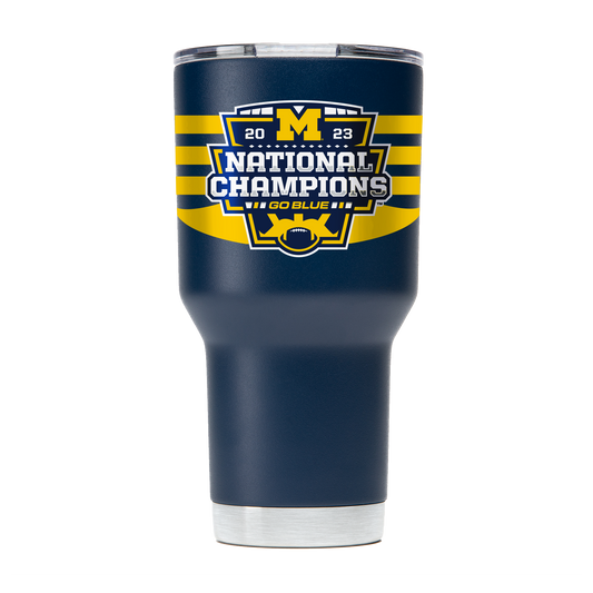 Michigan 30oz Navy Tumbler - 2023 National Champs