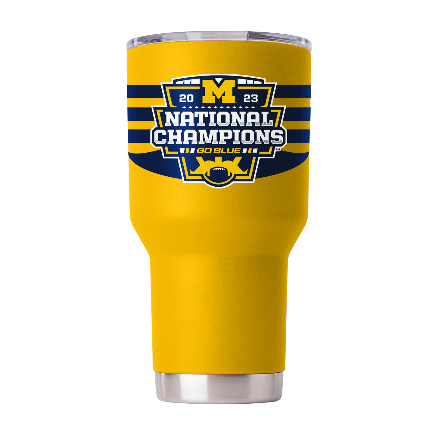 Michigan 30oz Yellow Tumbler - 2023 National Champs