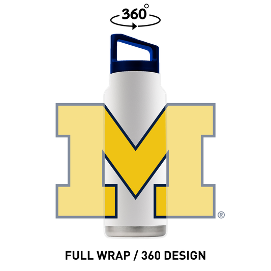 Michigan 40oz White Bottle