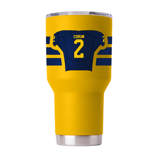 Blake Corum 30oz Yellow Tumbler