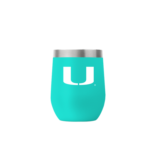 Miami 12oz Stemless Teal Tumbler