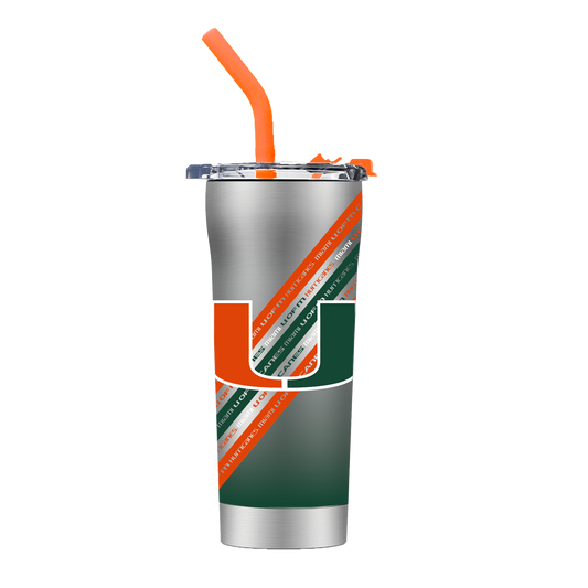 Miami Stainless Steel Straw Tumbler