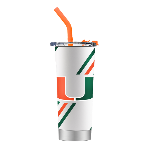 Miami White Straw Tumbler