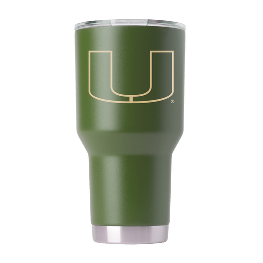 Miami 30oz Olive Green Tumbler - American Flag Design