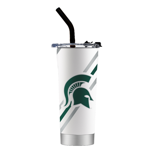 Michigan State White Straw Tumbler
