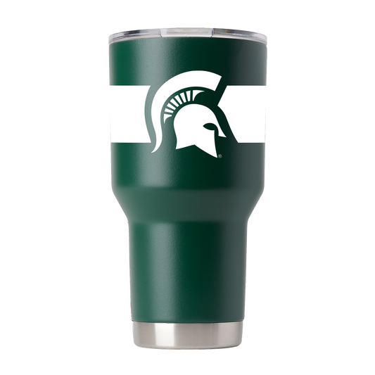 Michigan State 30oz Green Tumbler w - Stripes