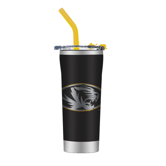 Missouri Black Straw Tumbler