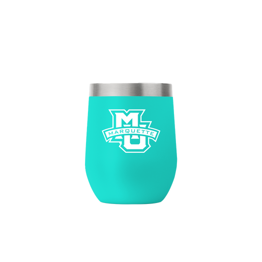 Marquette 12oz Stemless Teal Tumbler