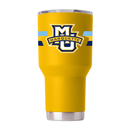 Marquette 30oz Yellow Tumbler w/ 360 Stripe