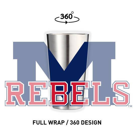 Ole Miss 16oz Stainless Pint
