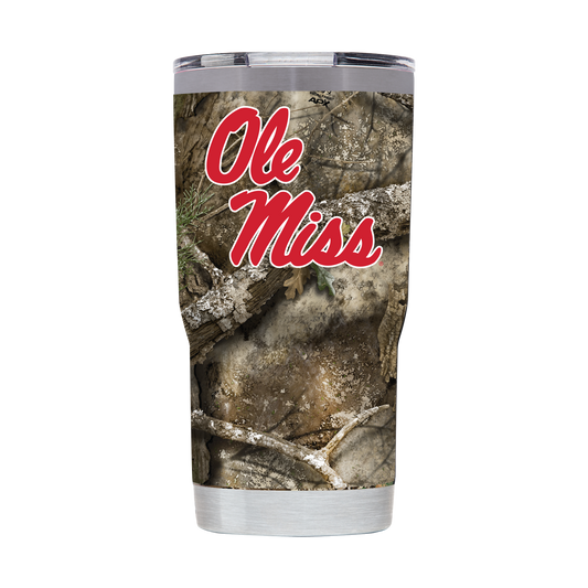 Ole Miss 20oz RealTree Camo Tumbler
