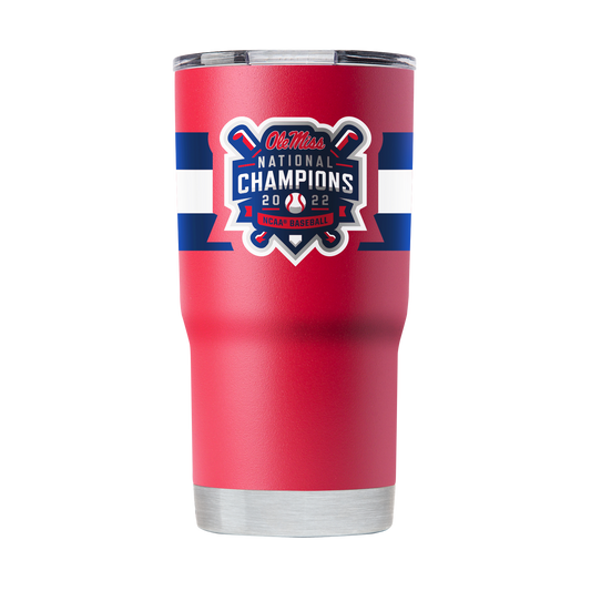 Ole Miss Baseball Champs 20oz Red Tumbler