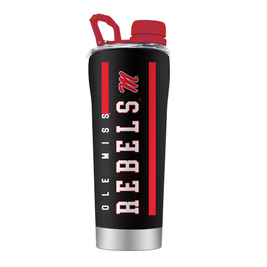 Ole Miss Black Stainless Steel Shaker