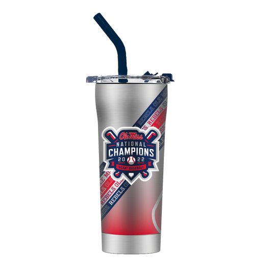 Ole Miss Baseball Champs  Straw Tumbler