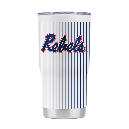 Ole Miss 20oz Pinstripe Baseball Tumbler