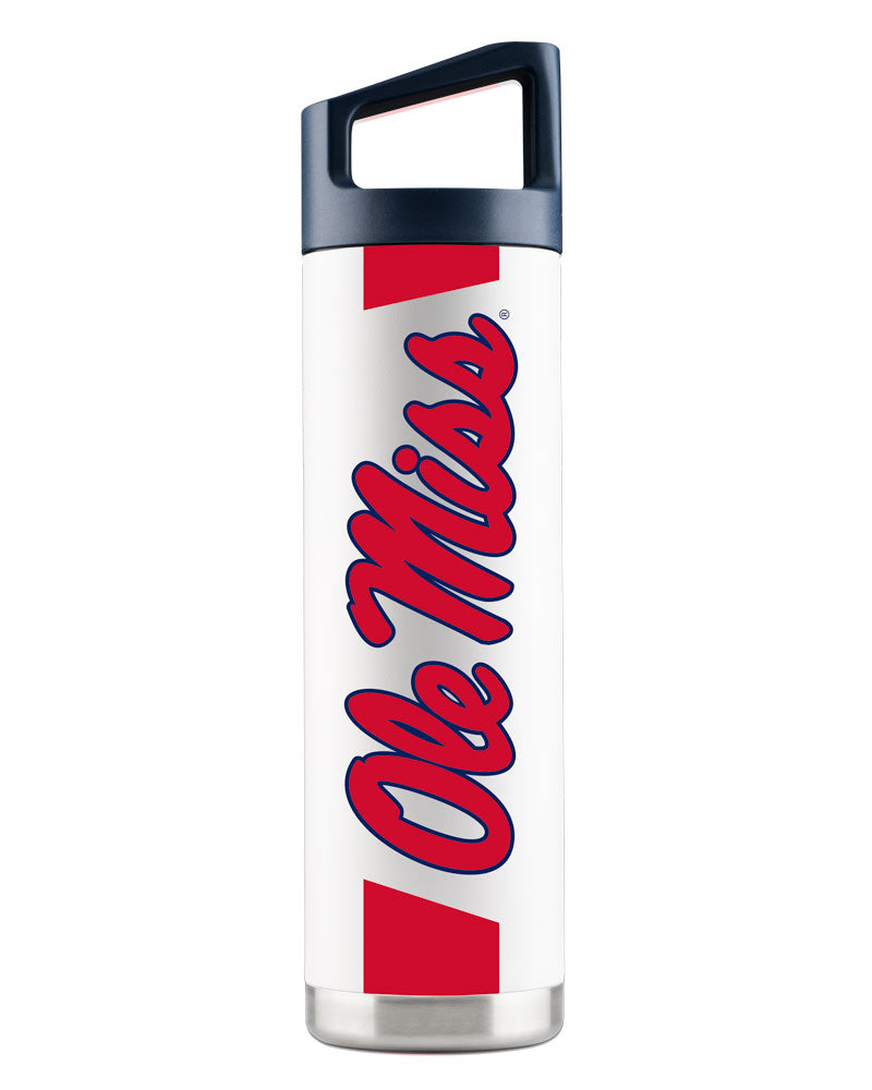 Ole Miss 22oz White Bottle