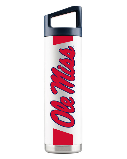 Ole Miss 22oz White Bottle