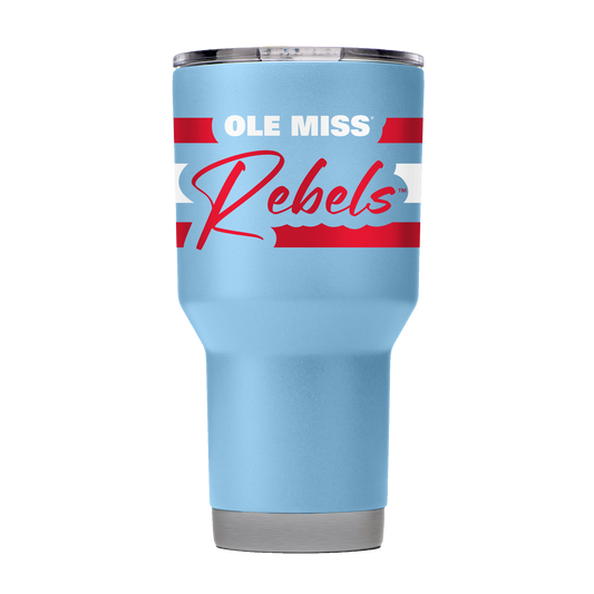Ole Miss 30oz Script Powder Blue Tumbler