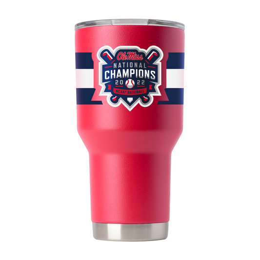 Ole Miss Baseball Champs 30oz Red Tumbler