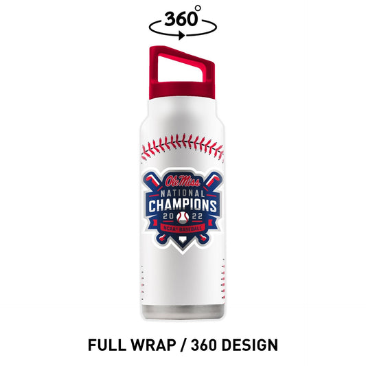 Ole Miss Baseball Champs 40oz White Bottle